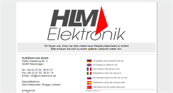 Desktop Screenshot of hlm-elektronik.de