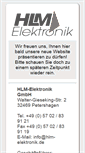 Mobile Screenshot of hlm-elektronik.de