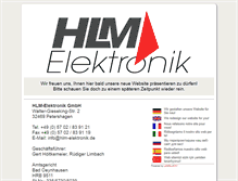 Tablet Screenshot of hlm-elektronik.de